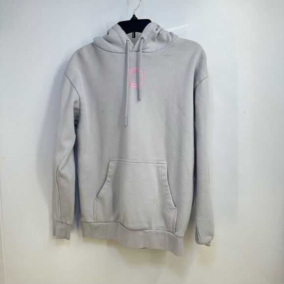 Overtime Gray Hooded Sweatshirt Size Small Kangaroo Pocket Drawstring Neck - Picture 1 of 7